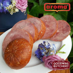 Pork Bali Aroma ham BLACKPEPPER HAM lada hitam frozen whole cut half +/- 2.3 kg/pc (price/kg)